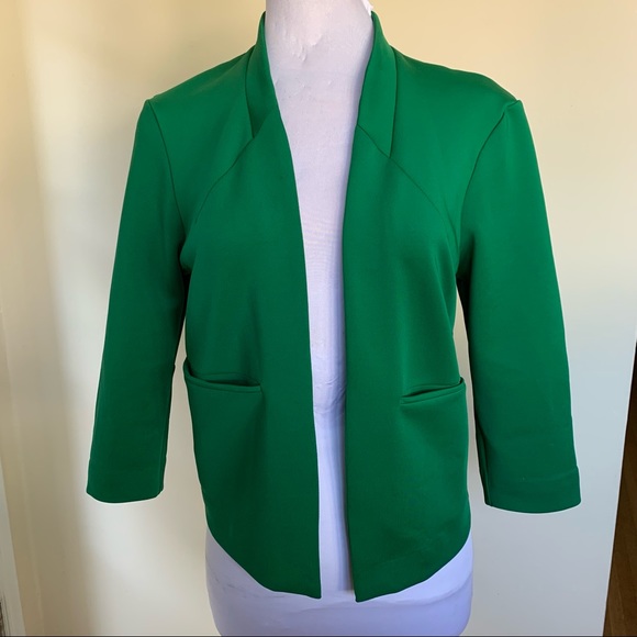 H&M Blazer Jacket Bright Kelly Green Sz 6 St. Patricks Day